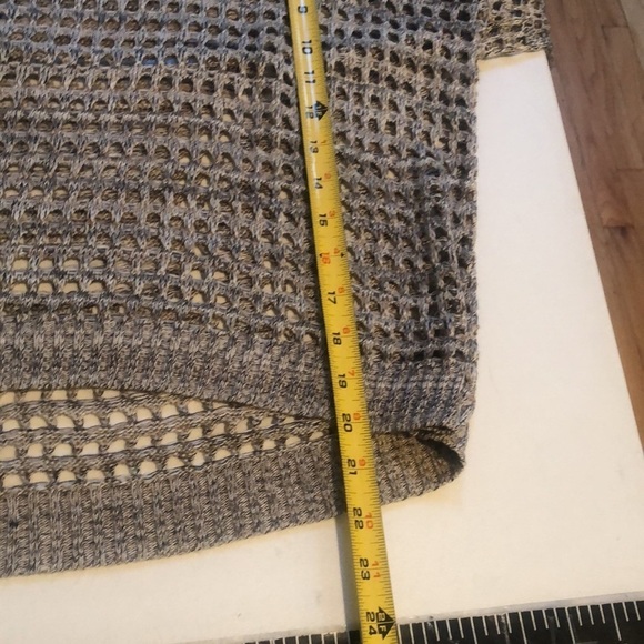 Two by Two  New York size XL tan/ beige open knit scoop neck 3/4 sleeve,back zip - Picture 8 of 14